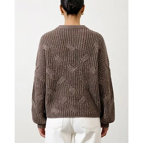 Balloon Sleeve Cable Knit Sweater Fall factory Balloon Sleeve Cable Knit Sweater Fall factory