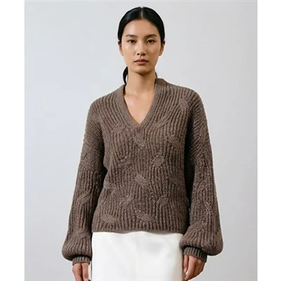 Balons Sleeve Cable Knit džemperis Fall